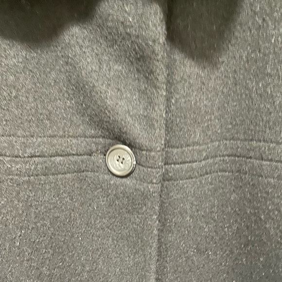 London Fog Women's Black wool coat size 16 Petite - Picture 7 of 8